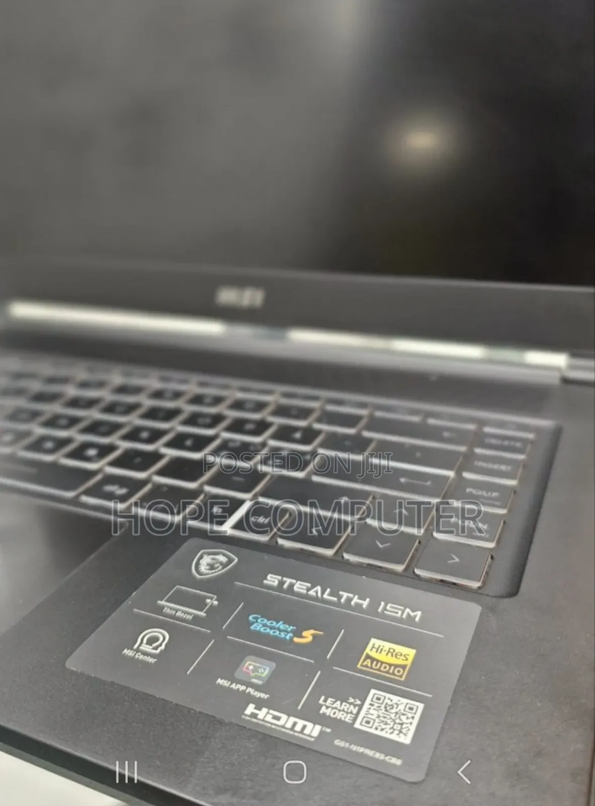 New Laptop MSI Stealth 16 AI Studio 16GB Intel Core I7 SSD 1T