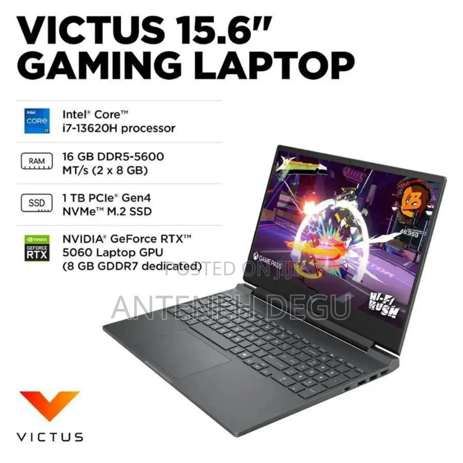 New Laptop HP Victus 16 16GB Intel Core I7 SSD 1T