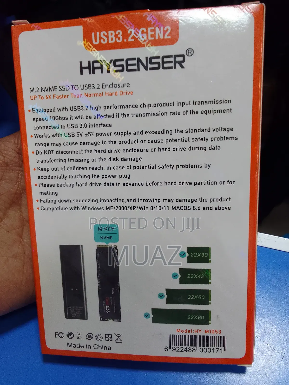 Haysenser M.2 Nvme SSD to Usb 3.2 Enclosure