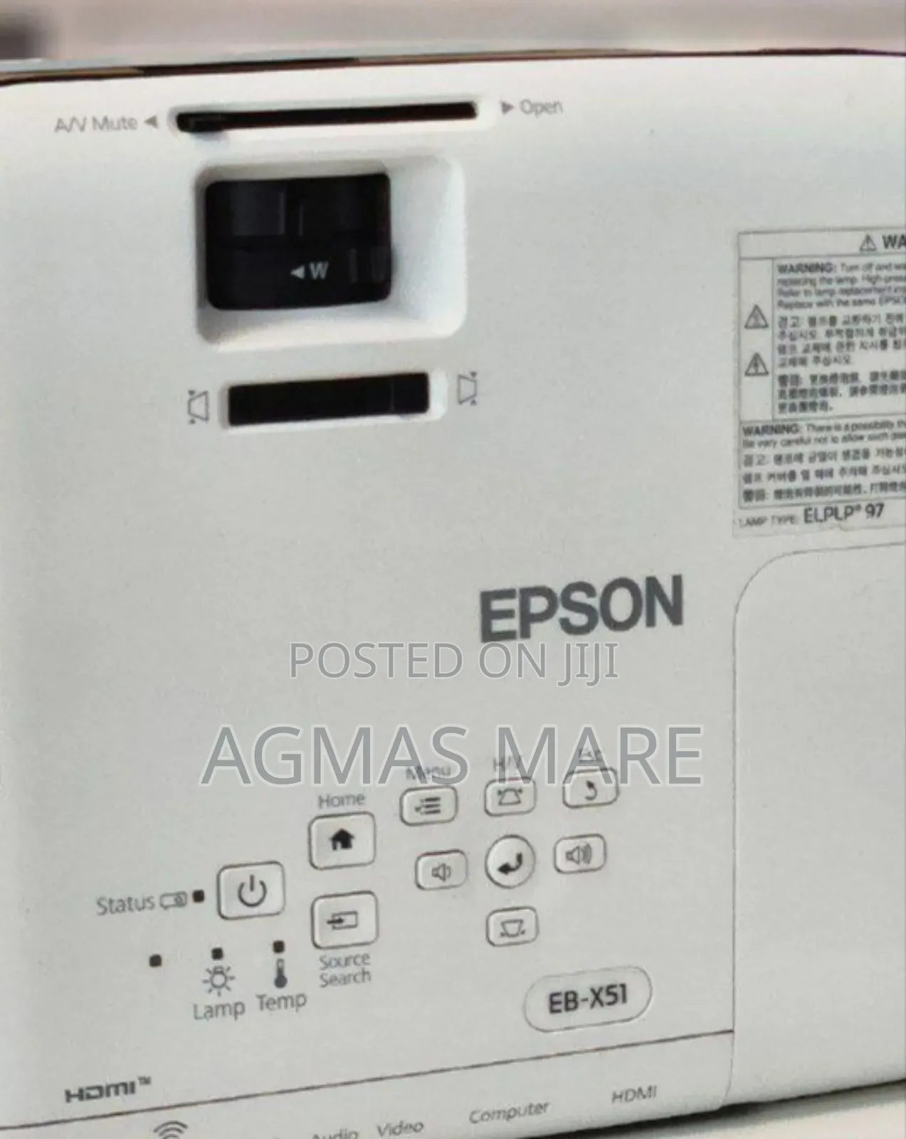 Epsonepson Projector Model: Eb-X51 Has: Bag Remote 8