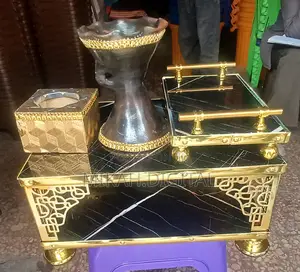 Golden Black Open Side Rekebot | ወርቃማ ረከቦት