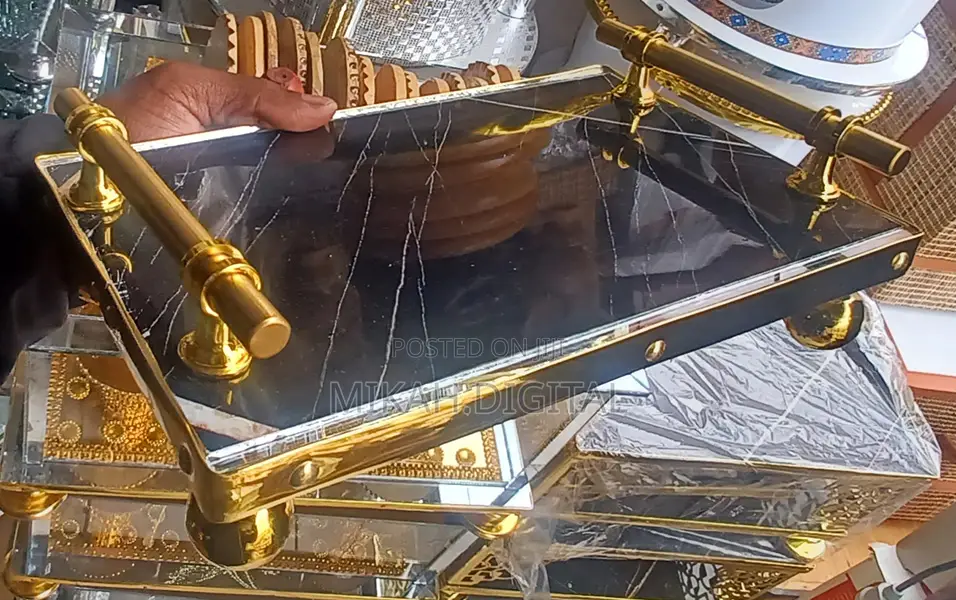 Golden Black Open Side Rekebot | ወርቃማ ረከቦት