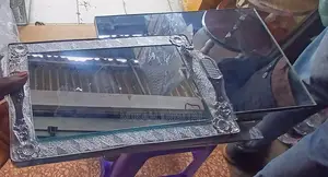 Silver Rectangular Glass Top Rekebot | ብርማ ባለመስታወቱ ረከቦት