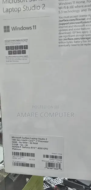 New Microsoft Surface Laptop Studio 2 16GB Intel Core I7 SSD 512GB