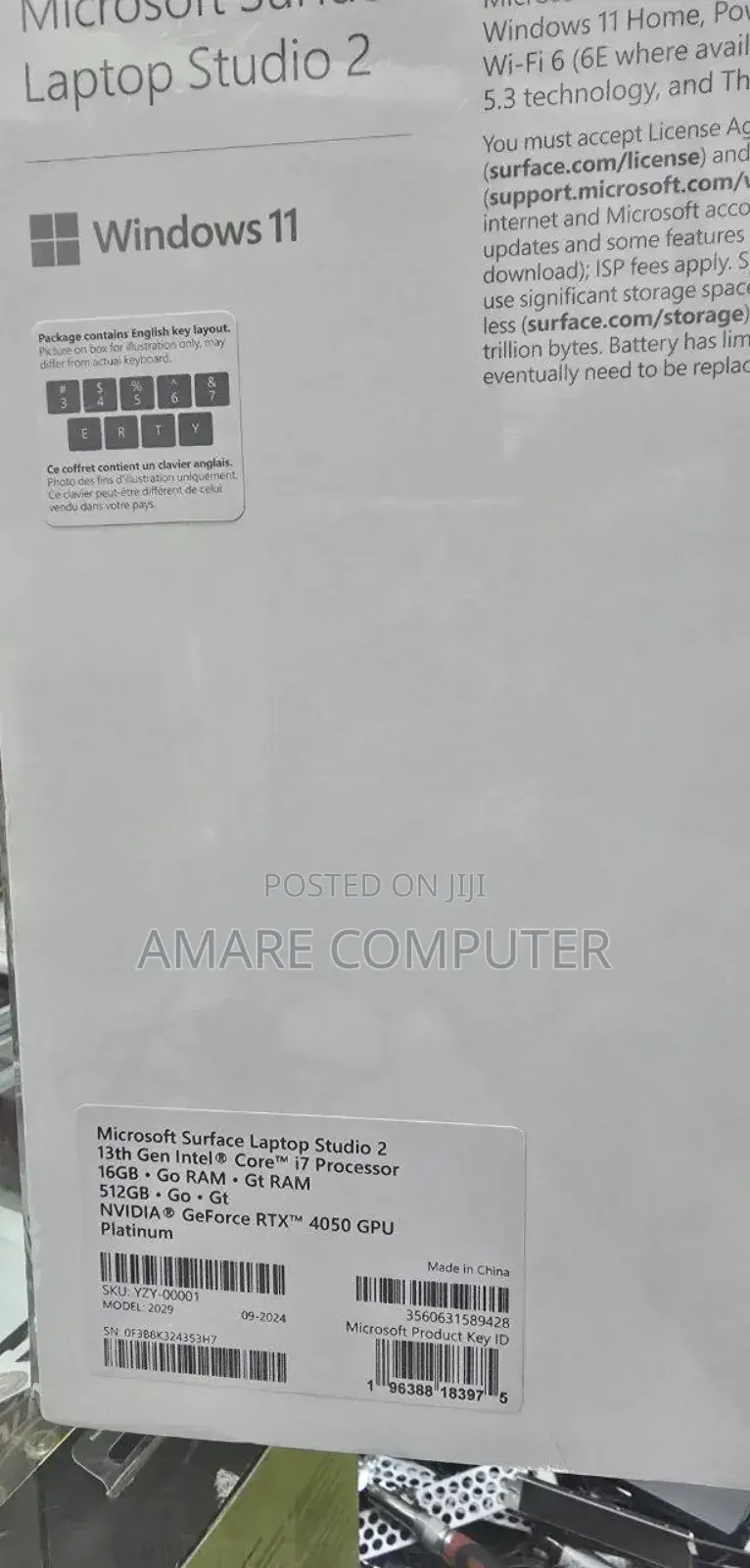 New Microsoft Surface Laptop Studio 2 16GB Intel Core I7 SSD 512GB