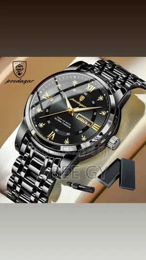 Poedagar Men Wristwatch Stainless Steel Mens Sports Quartz Watches