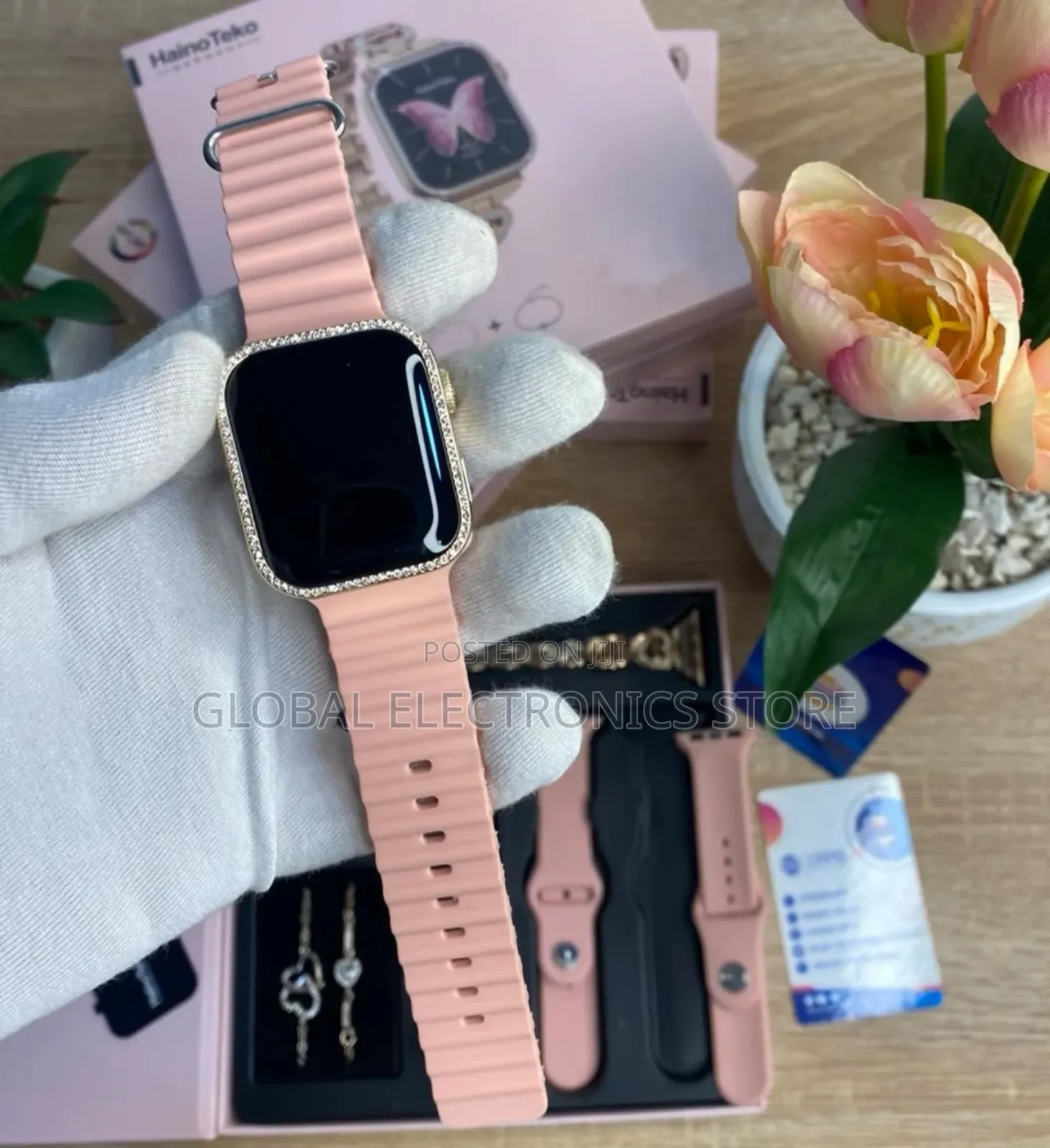 Original የሴት ስማርት Watch German Brand With 3 Straps Bracelet