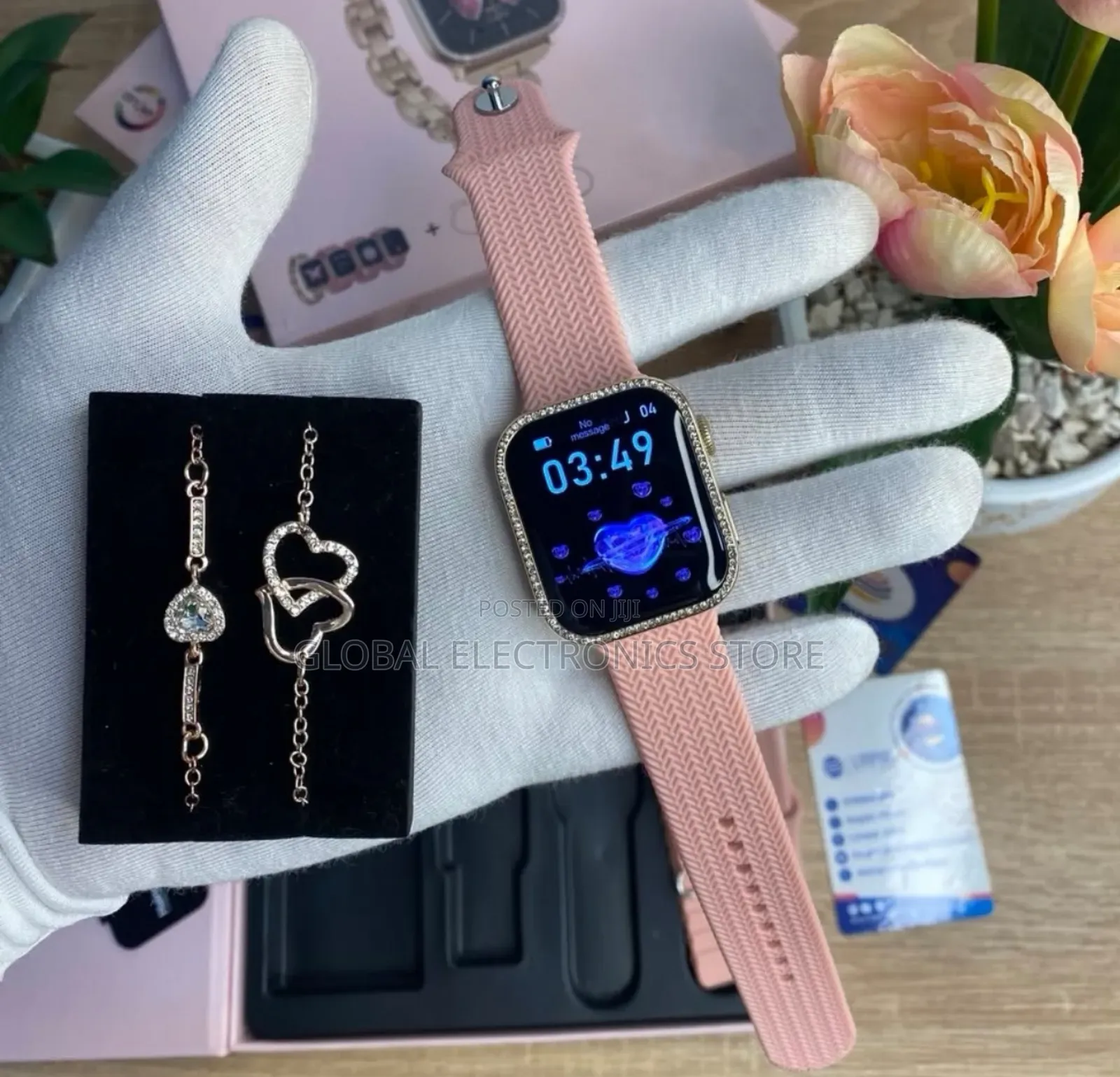 Original የሴት ስማርት Watch German Brand With 3 Straps Bracelet