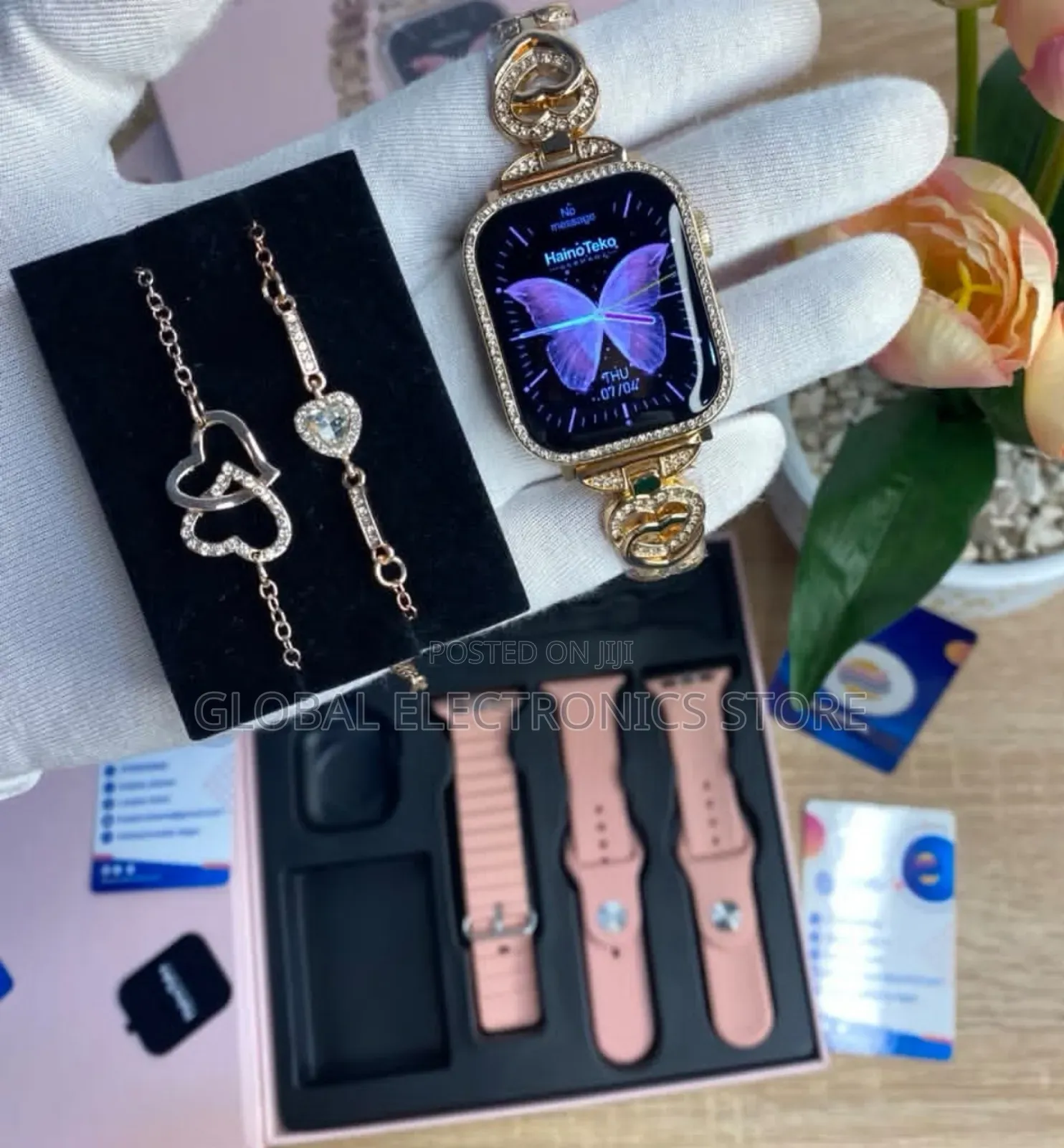 Original የሴት ስማርት Watch German Brand With 3 Straps Bracelet