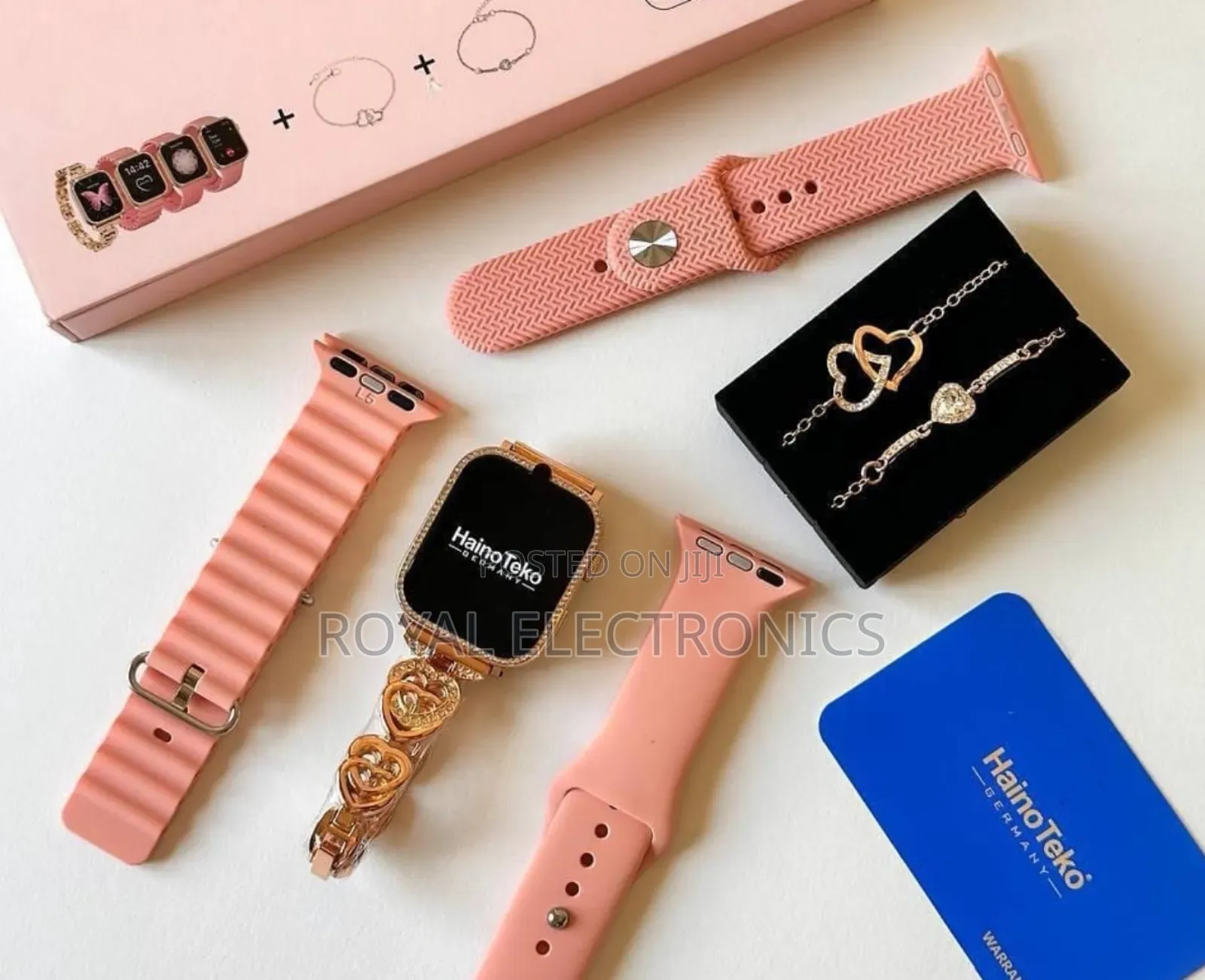 Original የሴት German Brand Smart Watch With 3 Straps Free Bracelet