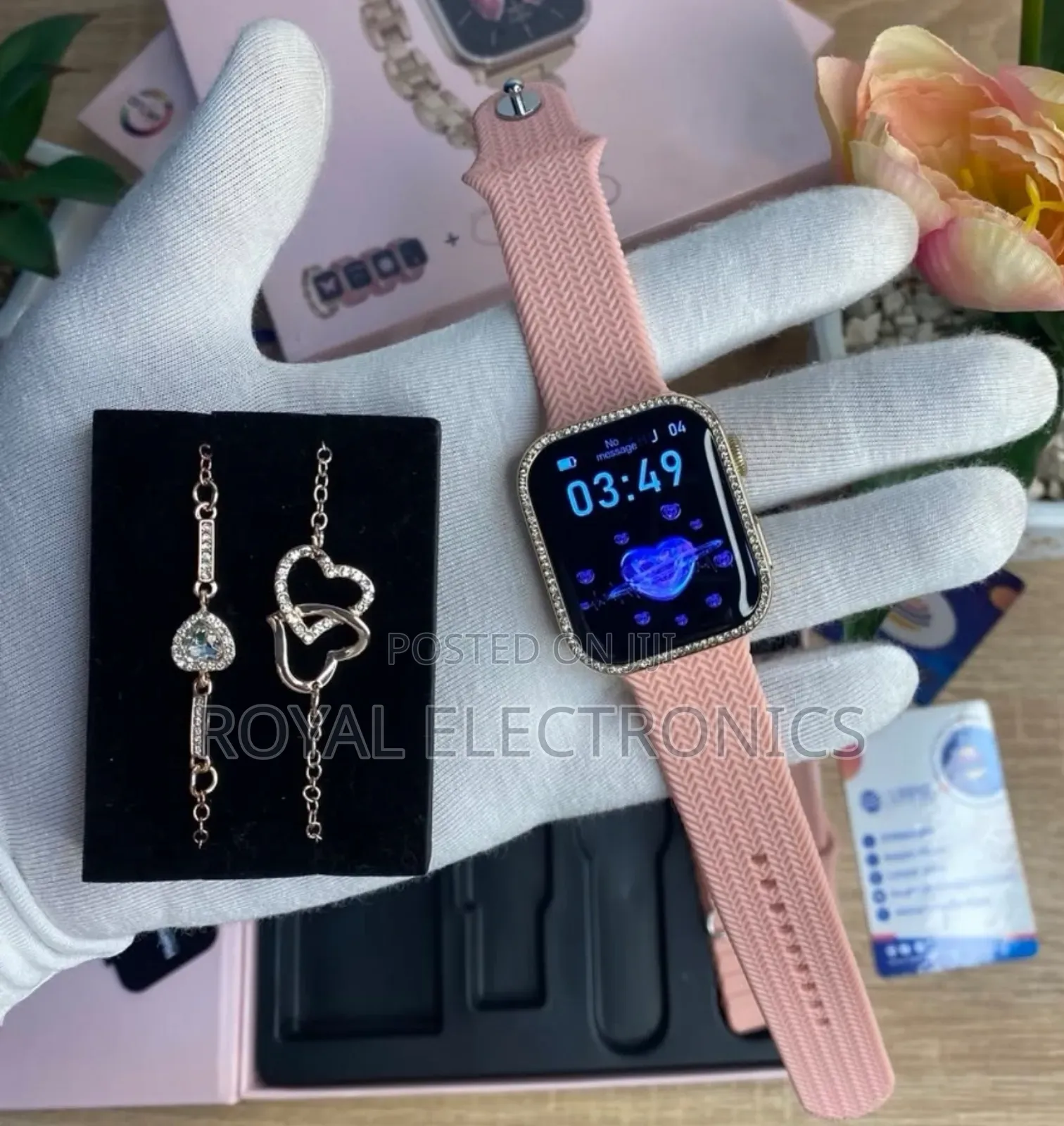 Original የሴት German Brand Smart Watch With 3 Straps Free Bracelet