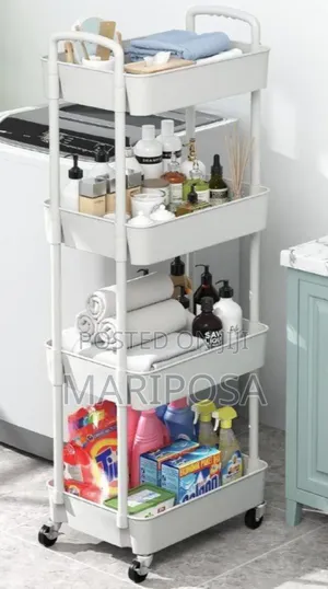 4 Layer Movable Kitchen Storage Rack