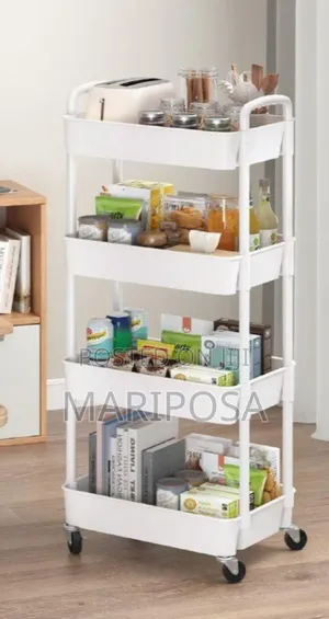 4 Layer Movable Kitchen Storage Rack