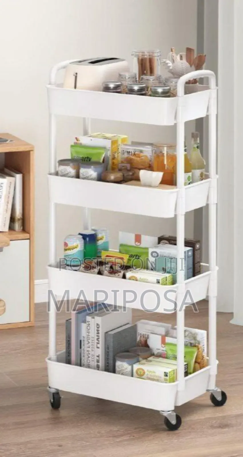 4 Layer Movable Kitchen Storage Rack