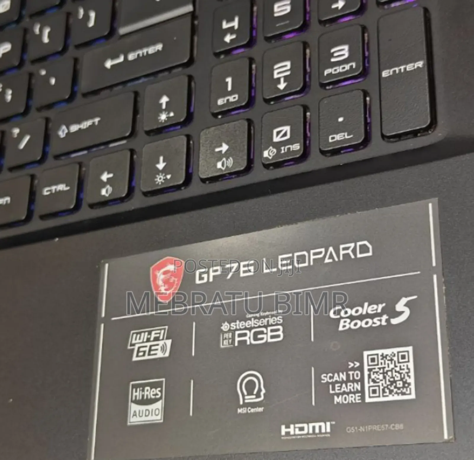 New Laptop MSI GP75 Leopard 16GB Intel Core I7 SSD 1T