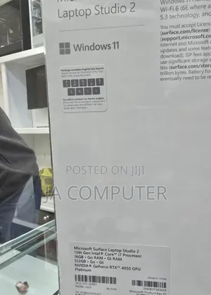 New Laptop Microsoft Surface Laptop Studio 16GB Intel Core i7 SSD 512GB
