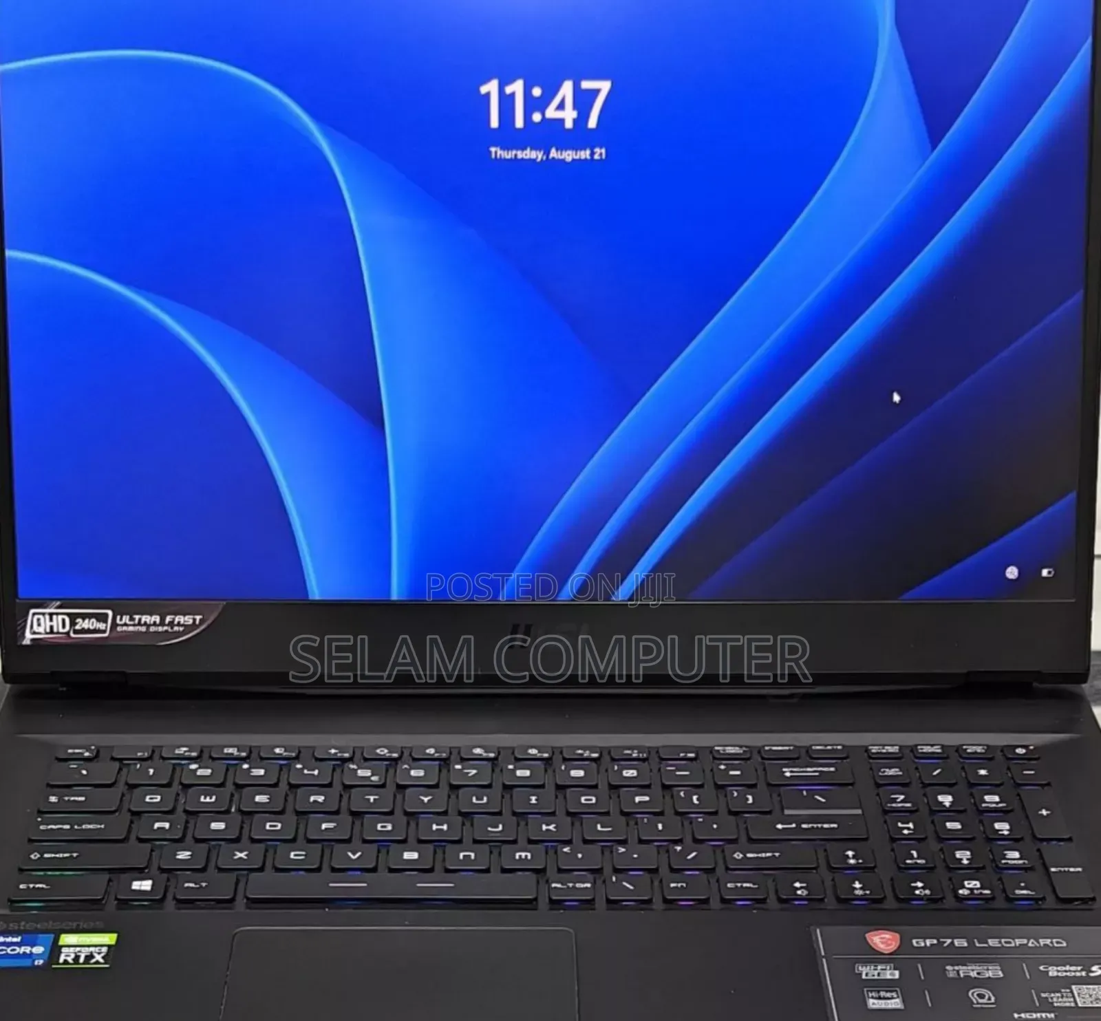 New Laptop MSI GF63 16GB Intel Core I7 SSD 512GB