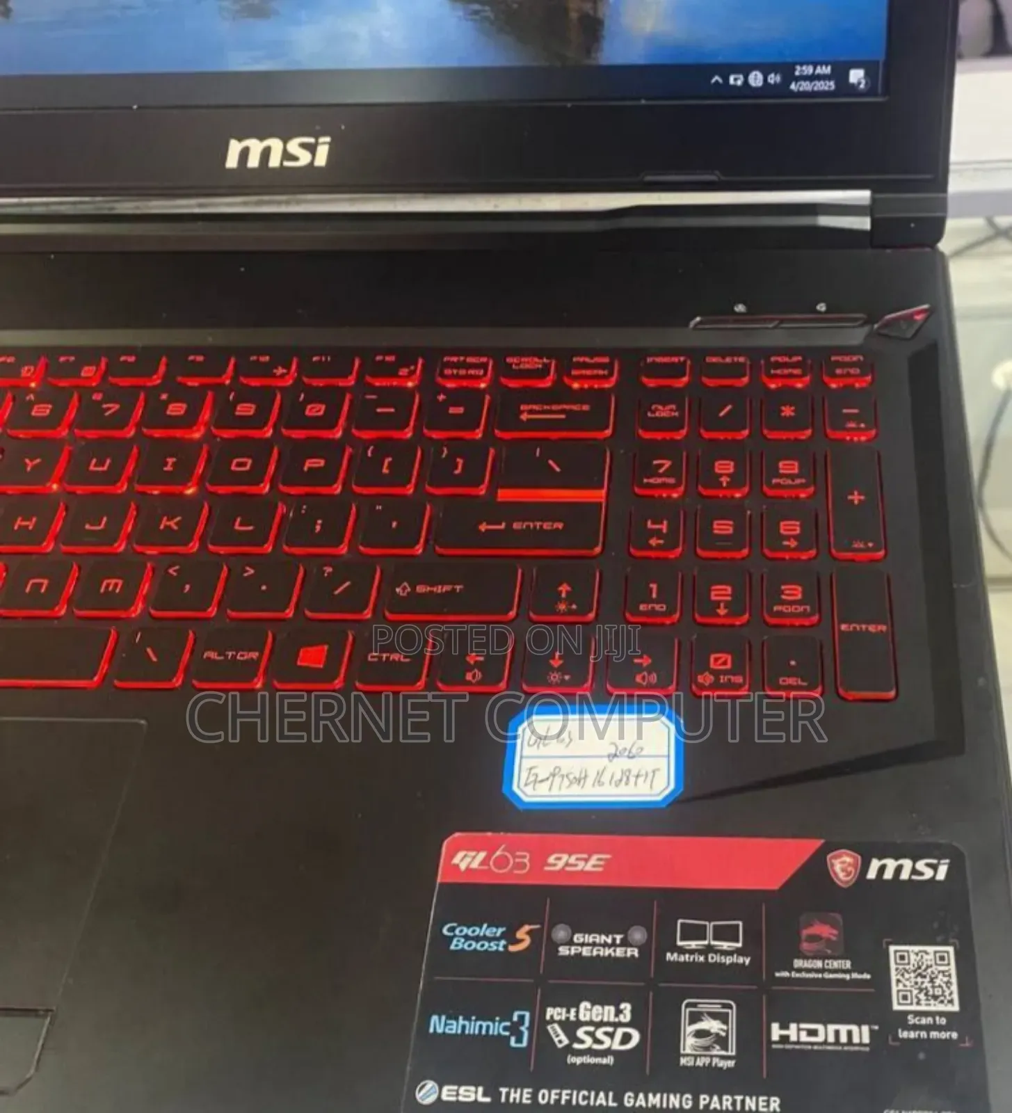 New Laptop MSI 16GB Intel Core I7 SSD 512GB
