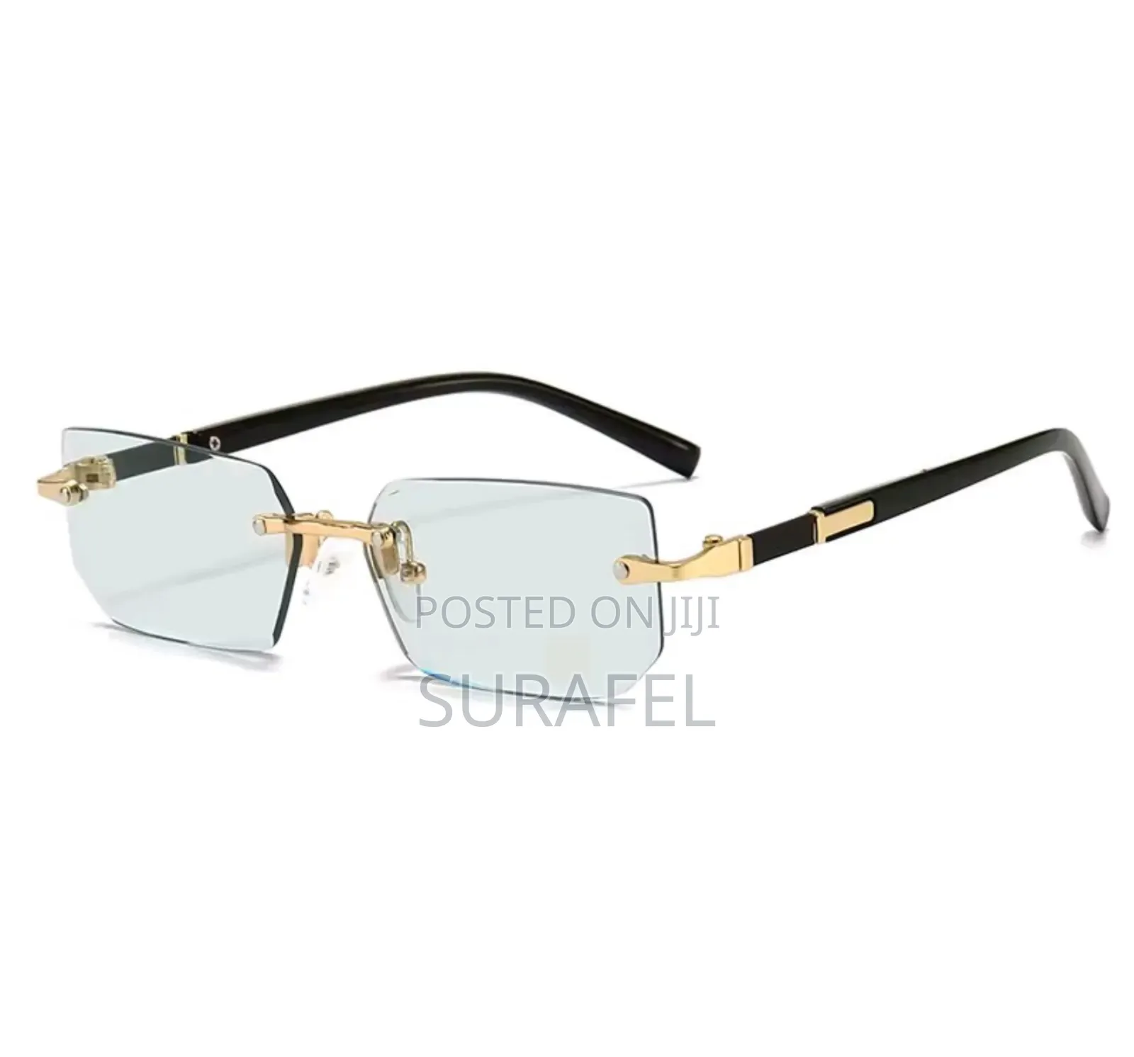 Rimless Sunglasses Rectangle Fashion Popular Women Men