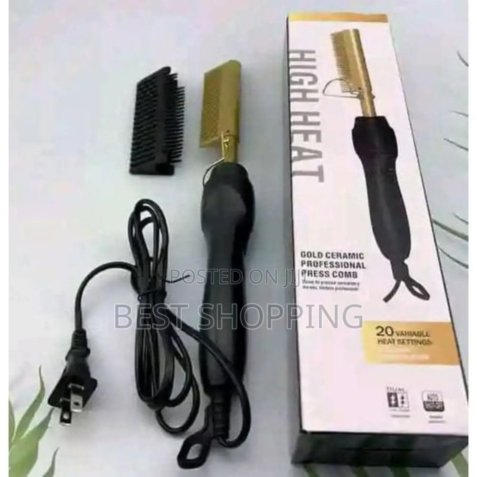 Electric Hair Styling Hot Comb ኤሌትሪክ ማበጠሪያ ማለስለሺያ