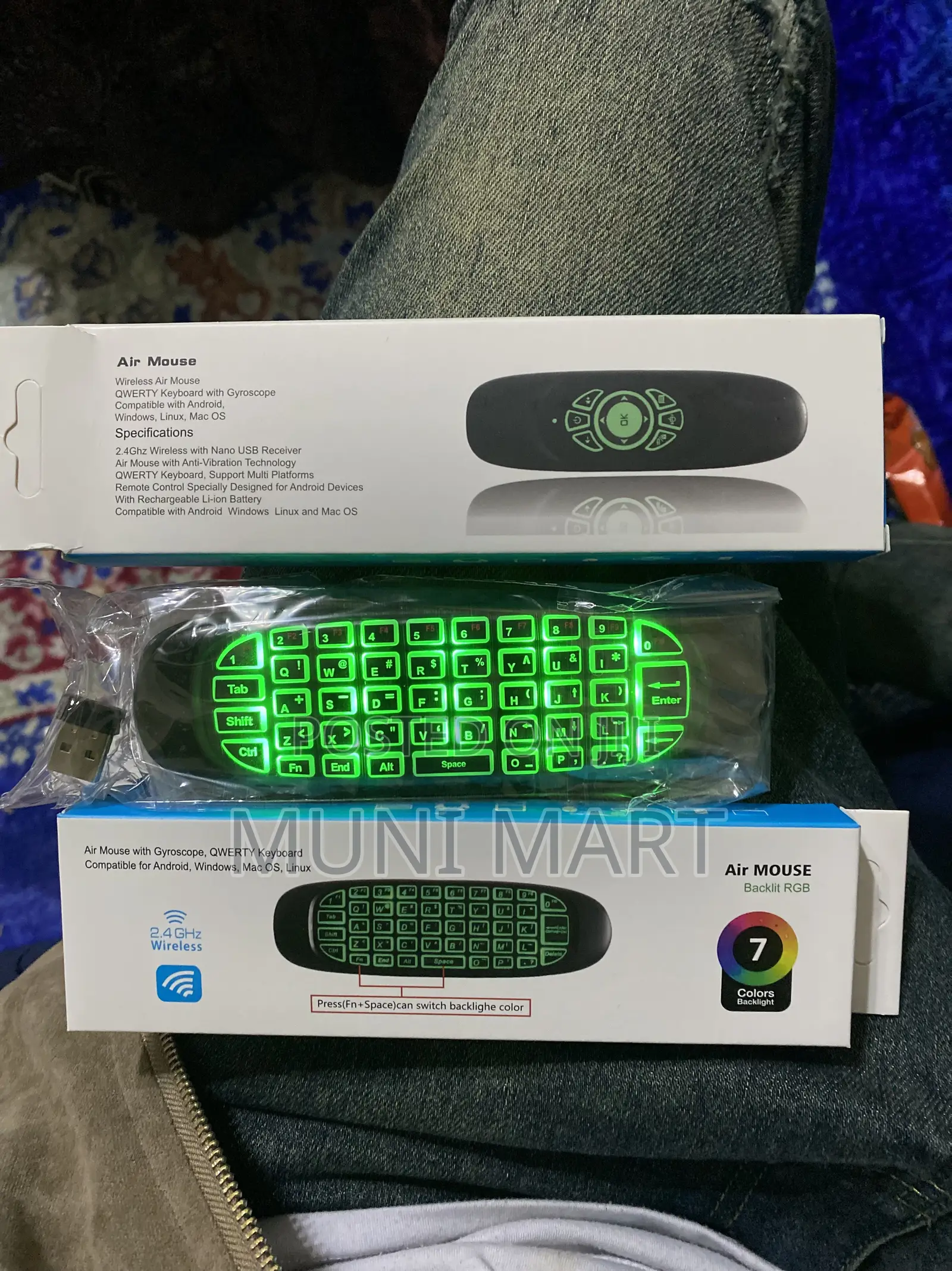 ለሁሉም Smart Tv የሚሆን ሪሞት 7 አይነት Led የተገጠመለት ባለኪቦርድ ሪሞት