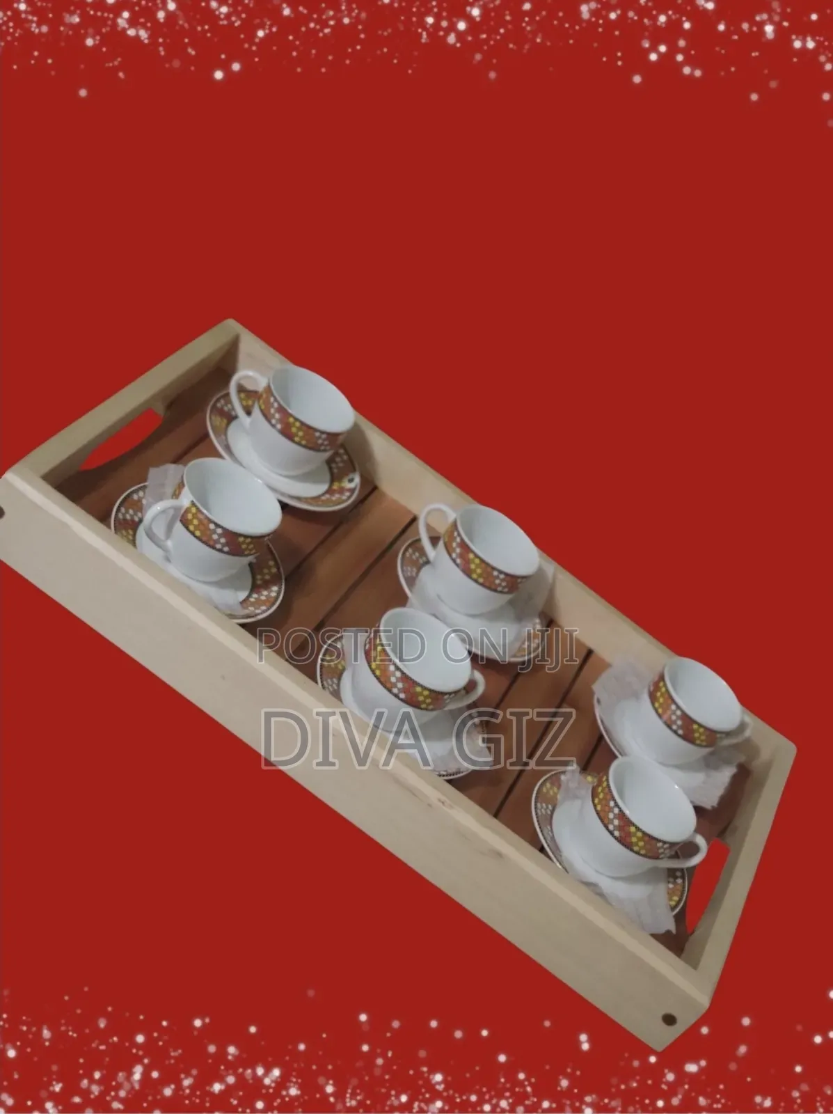 New Year's Discount 1. የጠረጴዛ ረከቦት/ ሰርቪስ መሆን የሚችል 2. 6 ስኒ