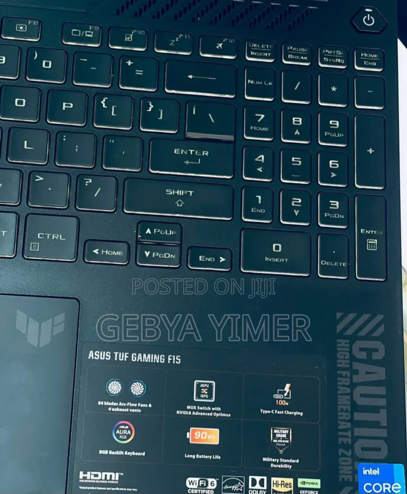 New Laptop Asus TUF Dash F15 16GB Intel Core I7 SSD 512GB