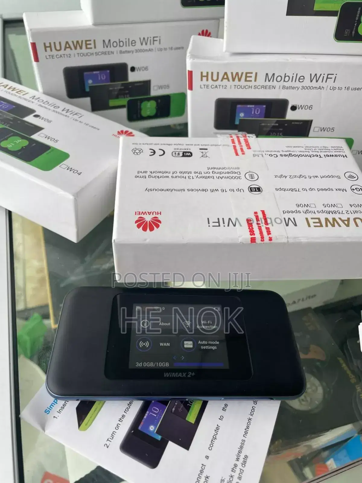 Huawei W06 Touch Screen Portable Wireless Router በጣም ፈጣን Router