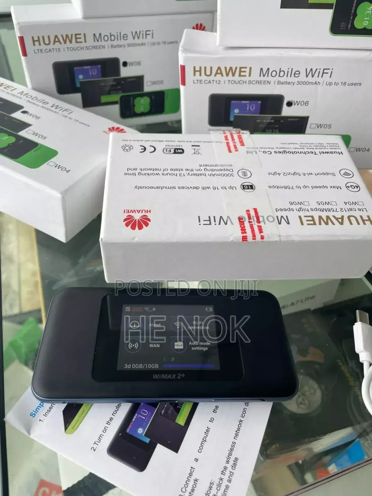 Huawei W06 Touch Screen Portable Wireless Router በጣም ፈጣን Router
