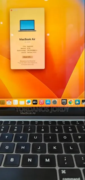 New Laptop Apple MacBook Air 2020 M1 8GB Apple M1 SSD 256GB