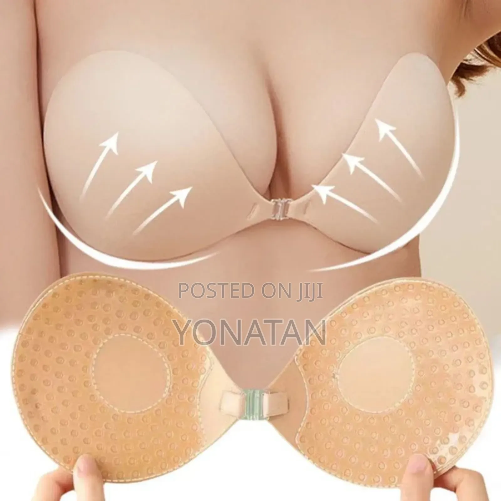 Woman's Strapless Bra Push Up Bra ገመድ አልባ ተለጣፊ ጡት ማስያዝያ