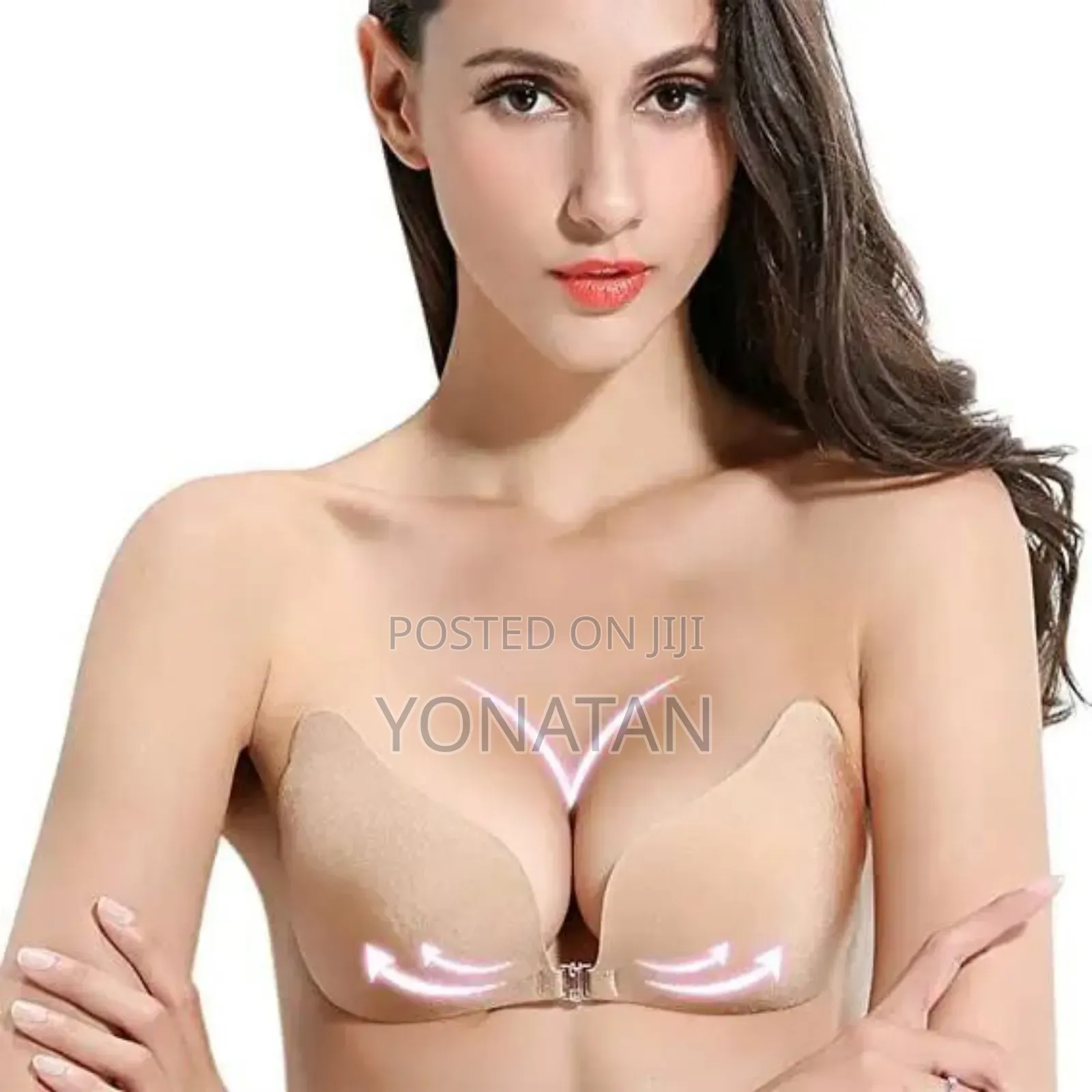 Woman's Strapless Bra Push Up Bra ገመድ አልባ ተለጣፊ ጡት ማስያዝያ