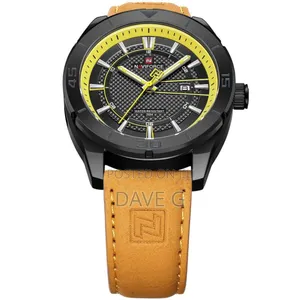 Naviforce Men Watch Luxury Brand Quartz Watches Genuine Leather Watch