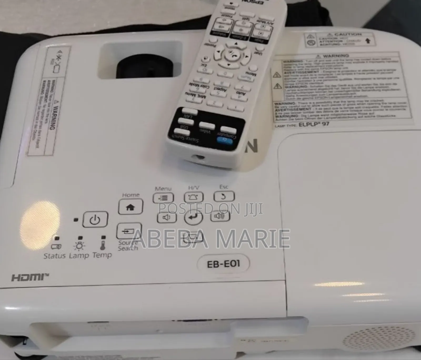 Epson Projector
Model Name: Eb-E01 
Hardware Interface: Vga,