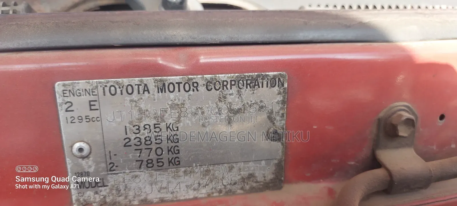 Toyota Corolla Coupe 1985 Red