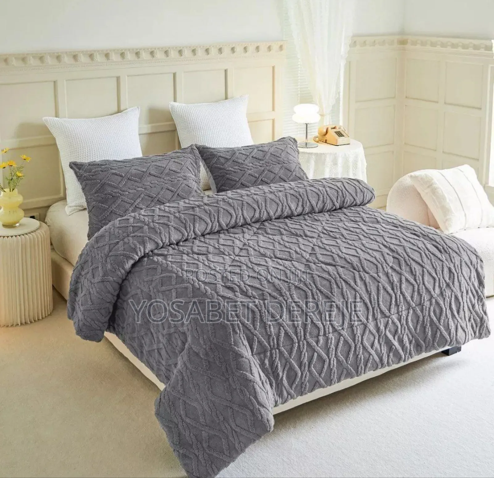 3 Pieces Sherpa Fleece Comforter Set