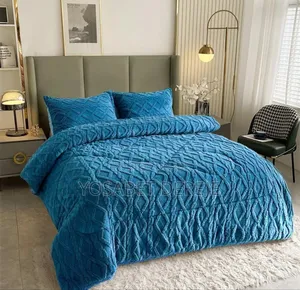 3 Pieces Sherpa Fleece Comforter Set