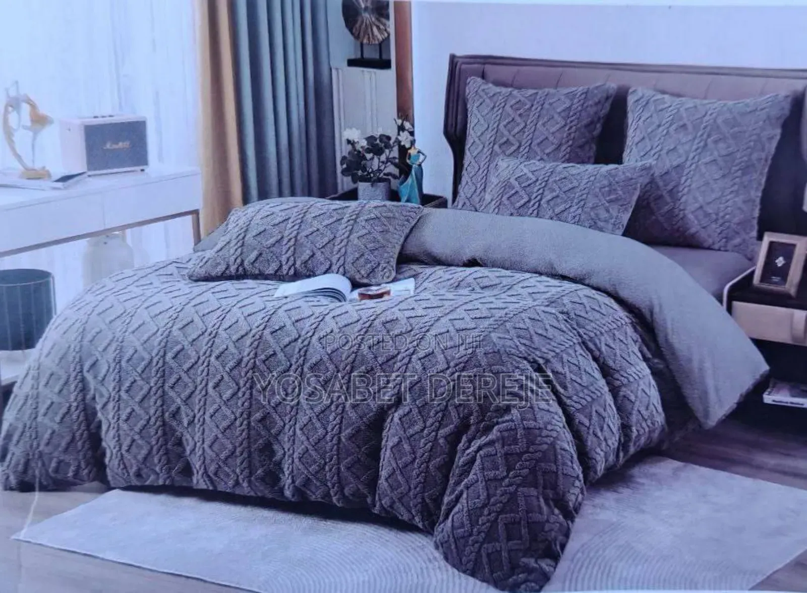 3 Pieces Sherpa Fleece Comforter Set