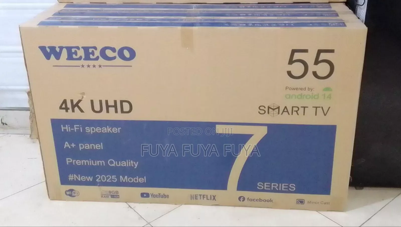 Weeco 55 Inchi Double Glass Smart 2025 Tv