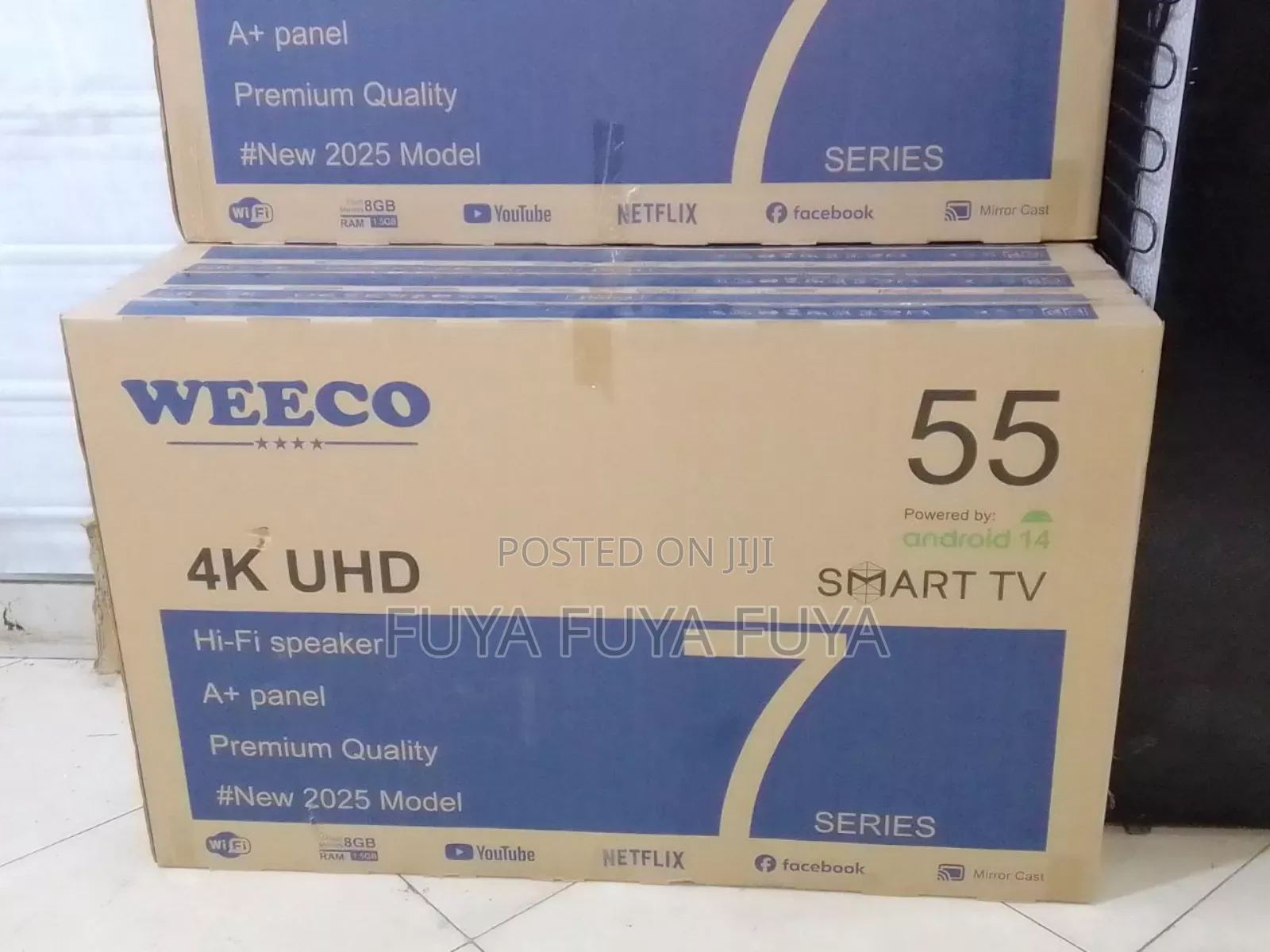 Weeco 55 Inchi Double Glass Smart 2025 Tv
