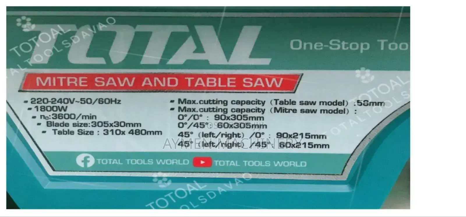 Total Mitresaw and Tablesaw 2in1