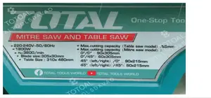 Total Mitresaw and Tablesaw 2in1