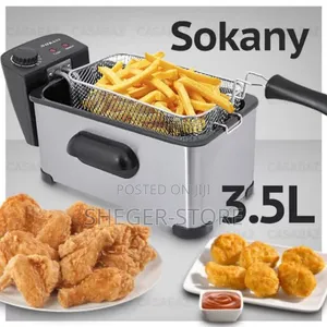 Photo - Sokani Stainless Steel Deep Fryer – 3.5l Capacity