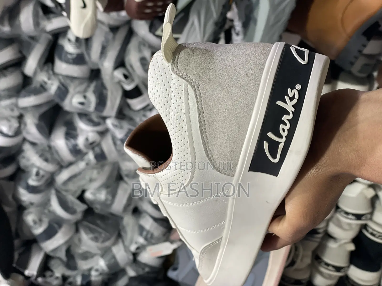 Clarks Flat White Mens Classic Shoes