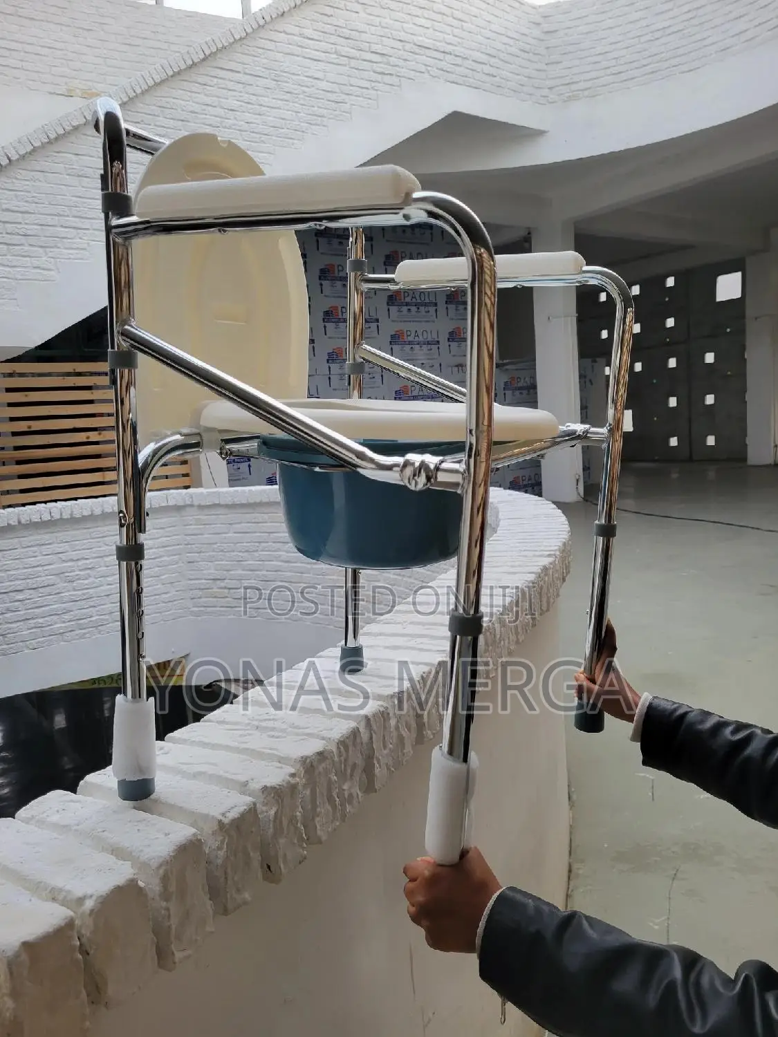 Toilet Chair丑፴commode Chair爻帷potty~=Steel Frame Foldable Commode Seat