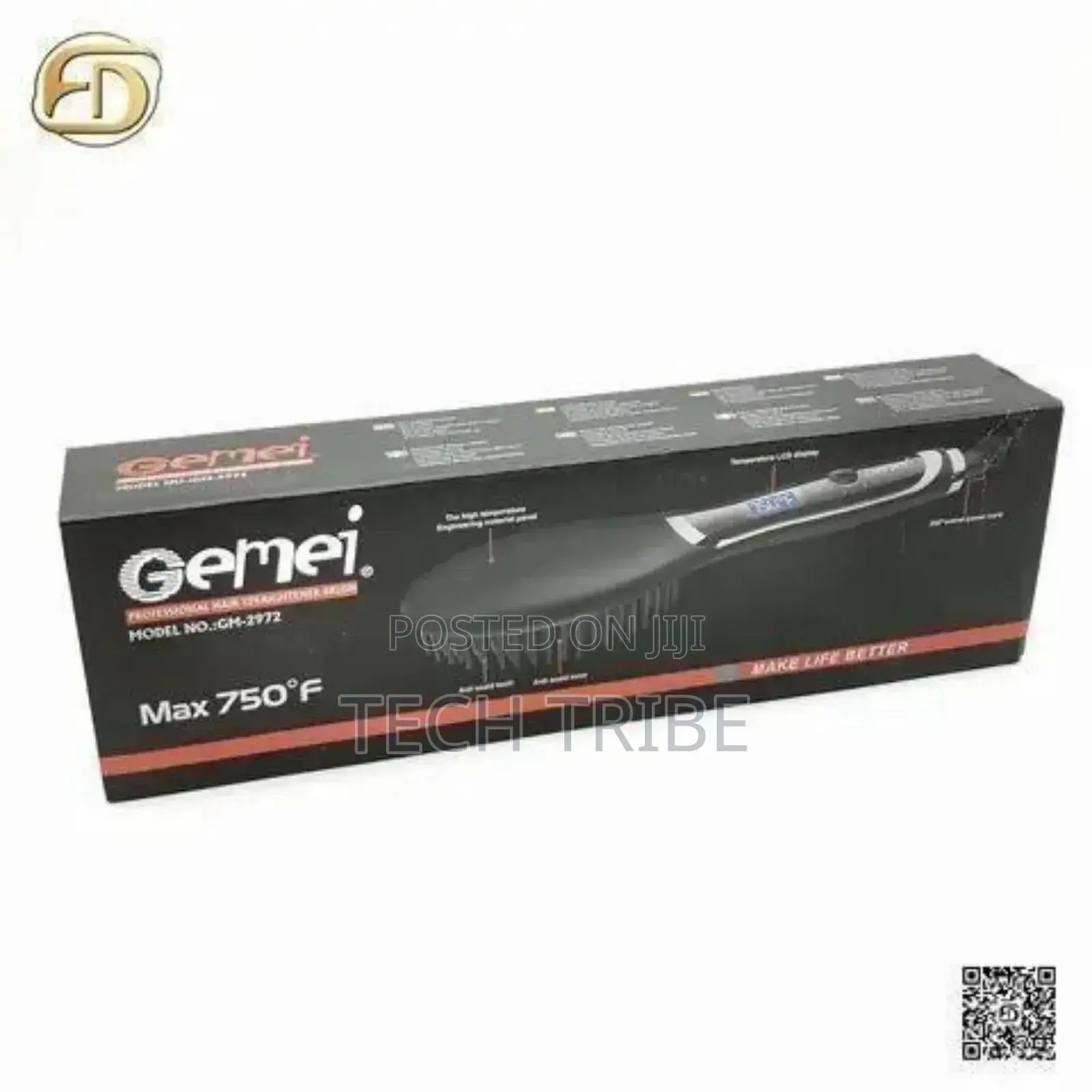 Professional Gemei Professional Hair Straightener Brush