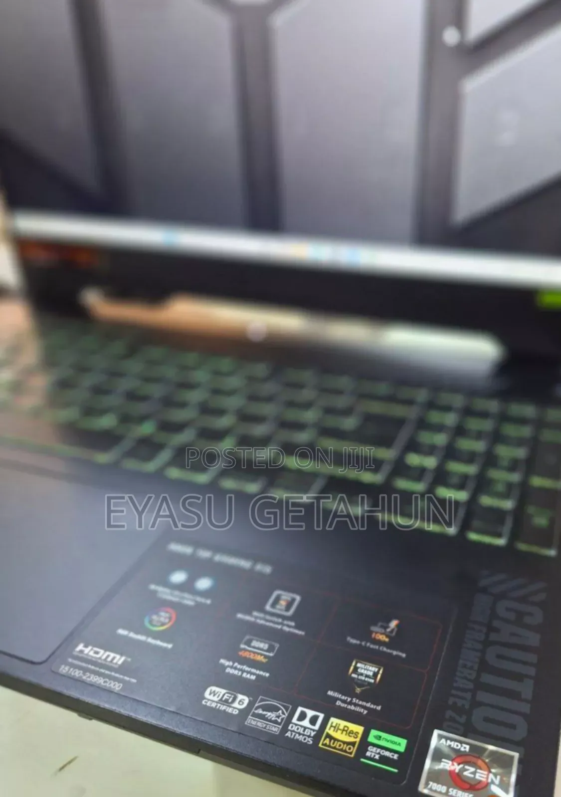 New Laptop Asus TUF Gaming A15 16GB AMD Ryzen 7 SSD 512GB