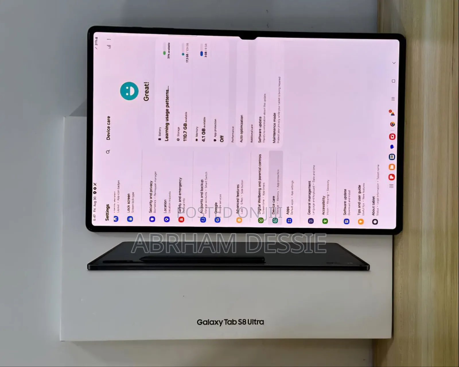 New Samsung Galaxy Tab S8 256 GB