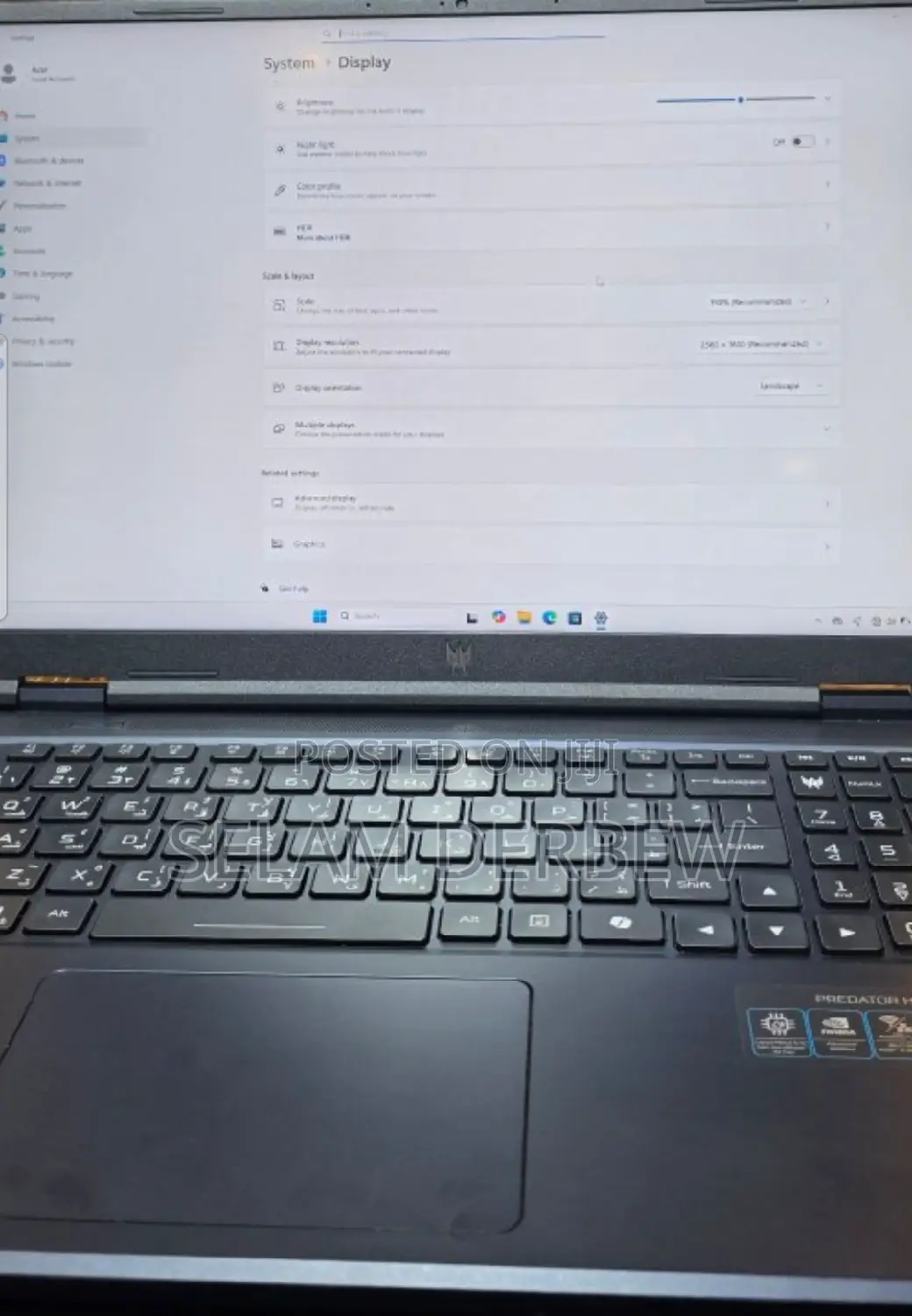 New Laptop Acer Predator Helios Neo 16 16GB Intel Core i9 SSD 1T