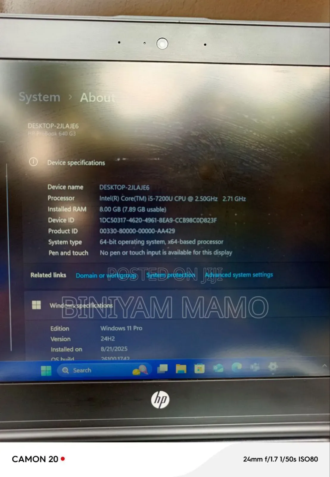 Laptop HP ProBook 640 G3 8GB Intel Core I5 SSD 256GB